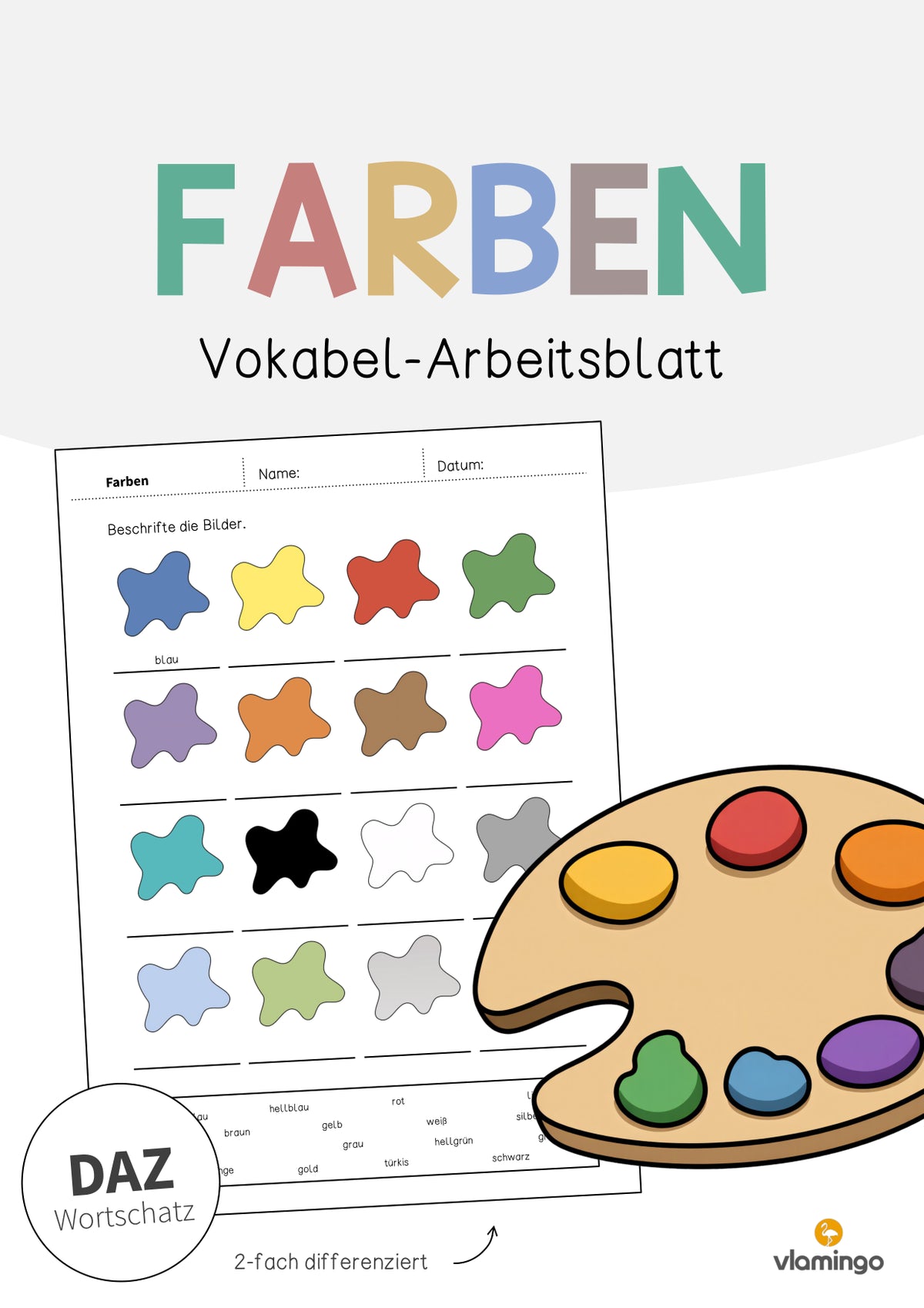 de deutsch farben vokabelarbeitsblatt 1 001