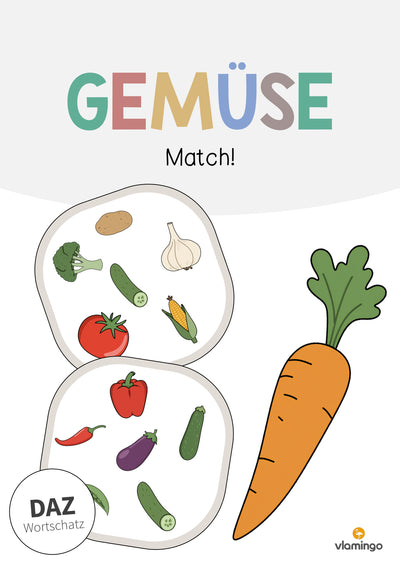 Gemüse: Match! (Spiel für den DaZ-, DaF- und Deutschunterricht)