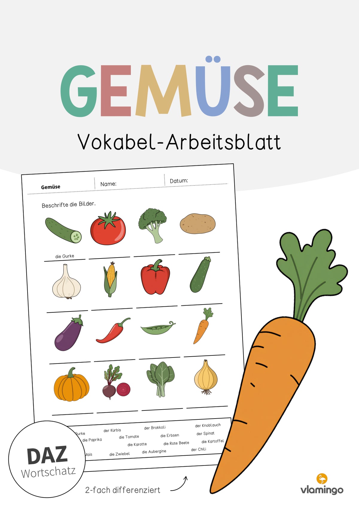 de deutsch gemuse vokabelarbeitsblatt 1 001