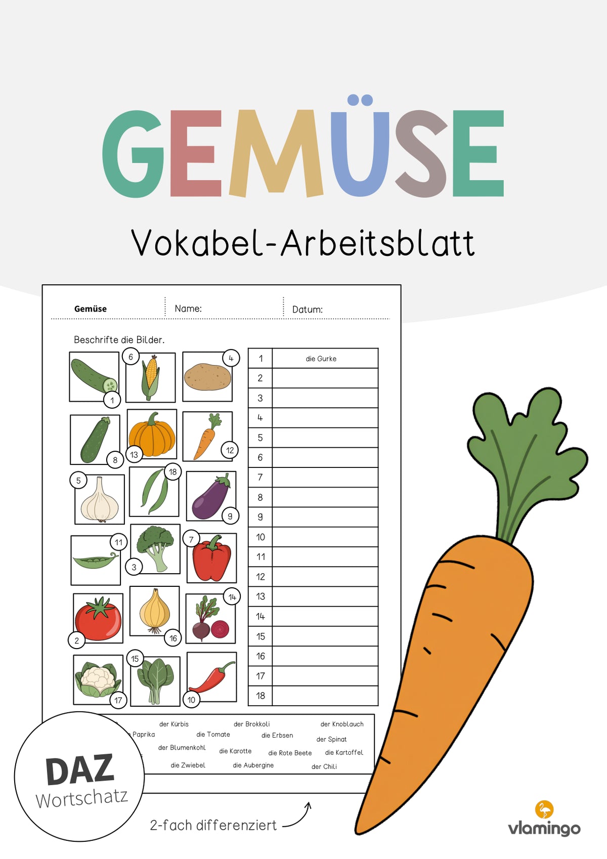 de deutsch gemuse vokabelarbeitsblatt 2 001