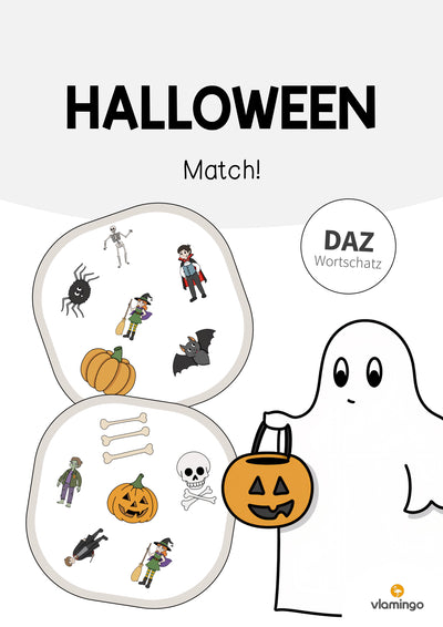 Halloween: Match! (Spiel für den DaZ-, DaF- und Deutschunterricht)