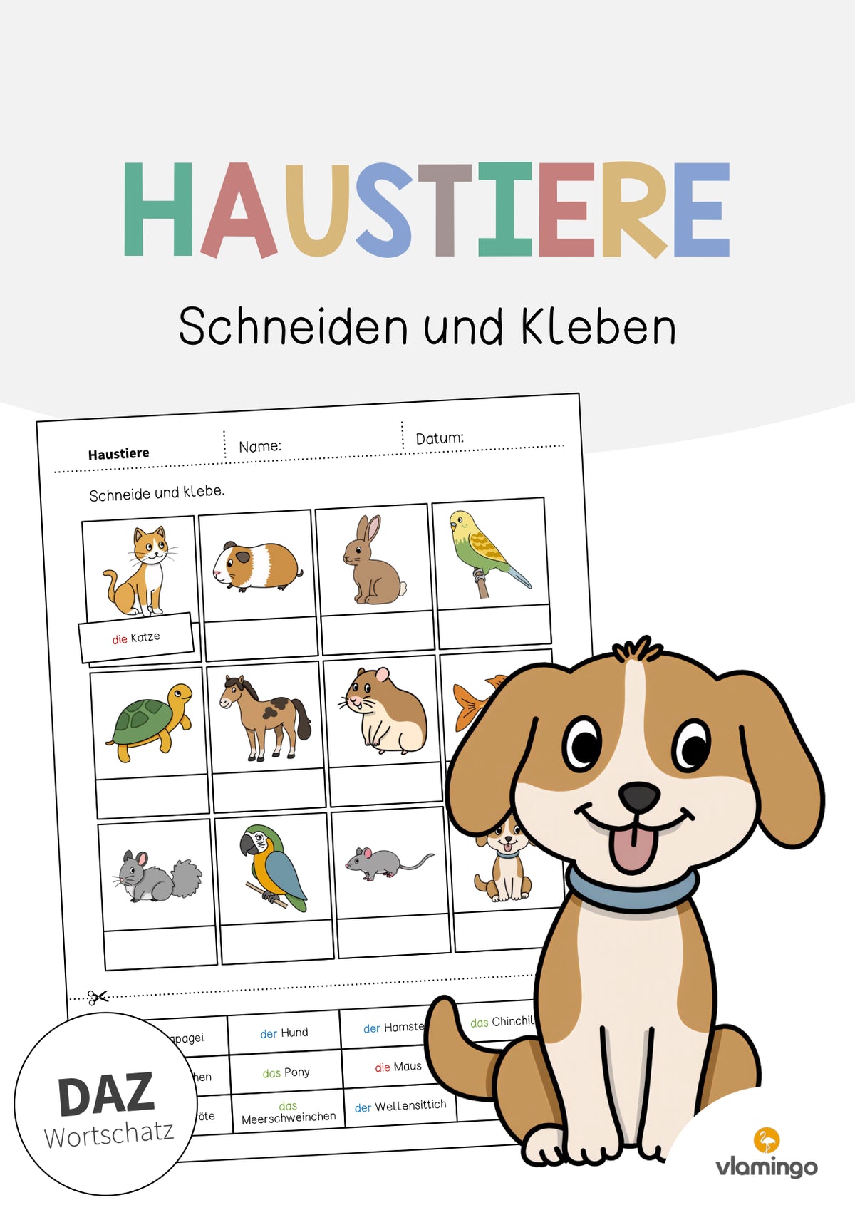 de deutsch haustiere schneiden und kleben 001