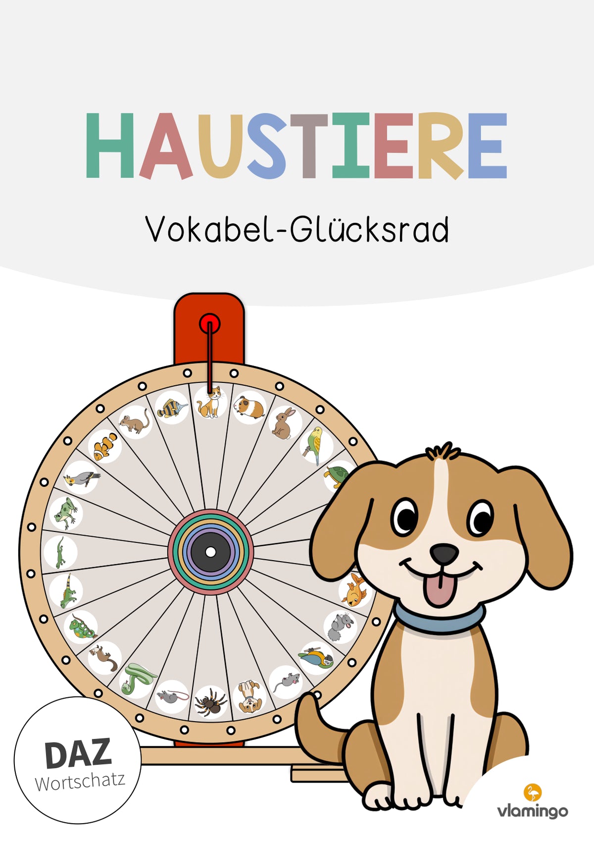de deutsch haustiere vokabelglucksrad 001