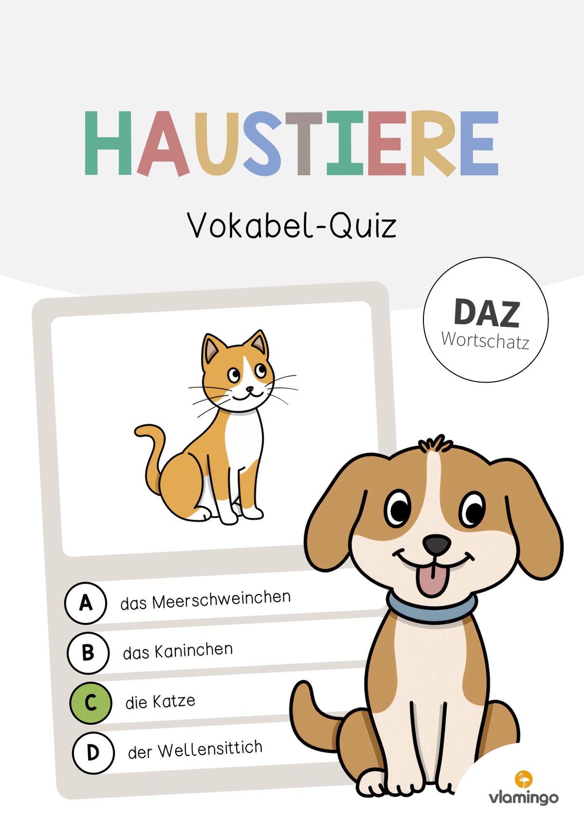 de deutsch haustiere vokabelquiz 001
