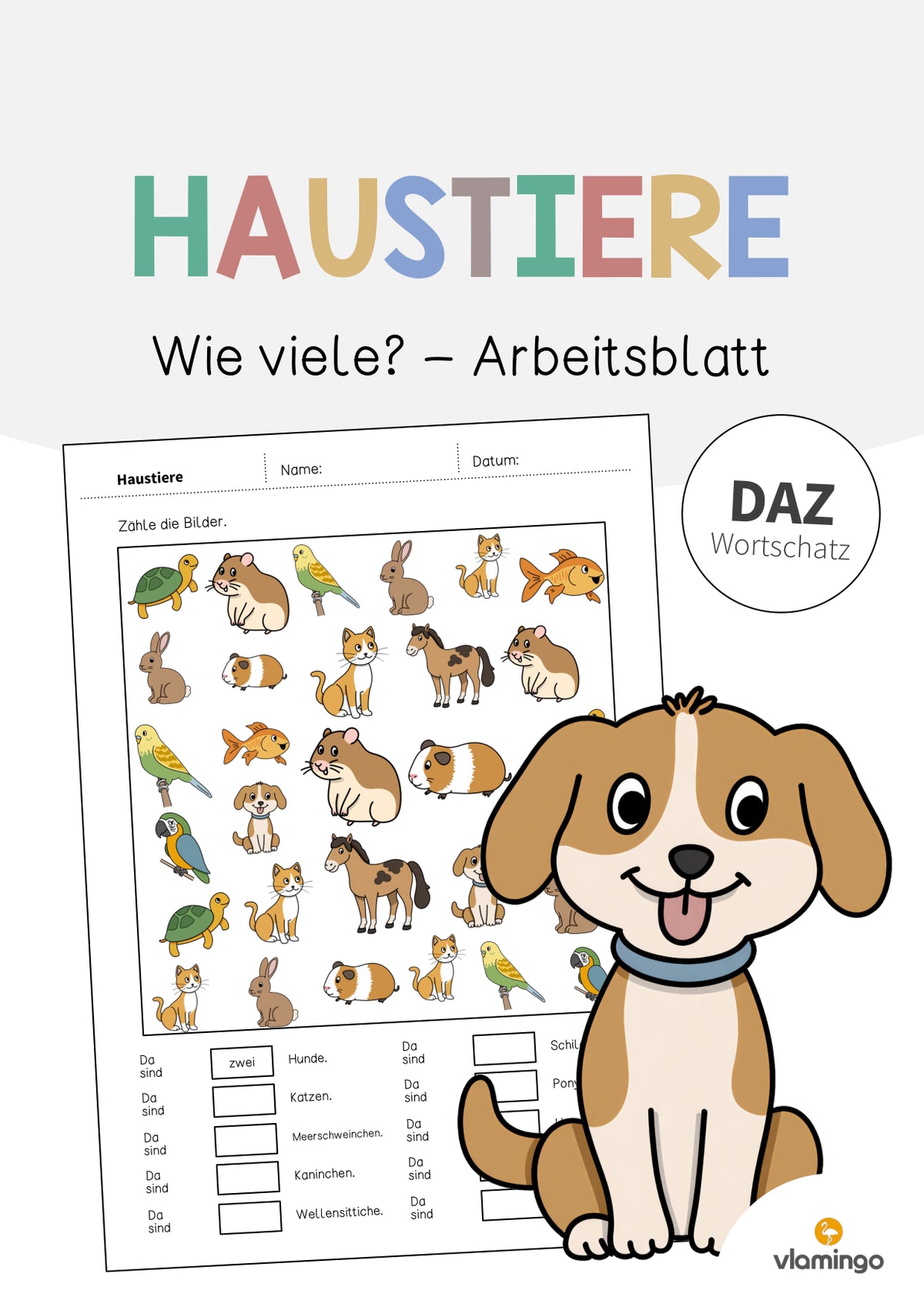 de deutsch haustiere wie viele arbeitsblatt 001