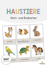 de deutsch haustiere wort und bildkarten 001