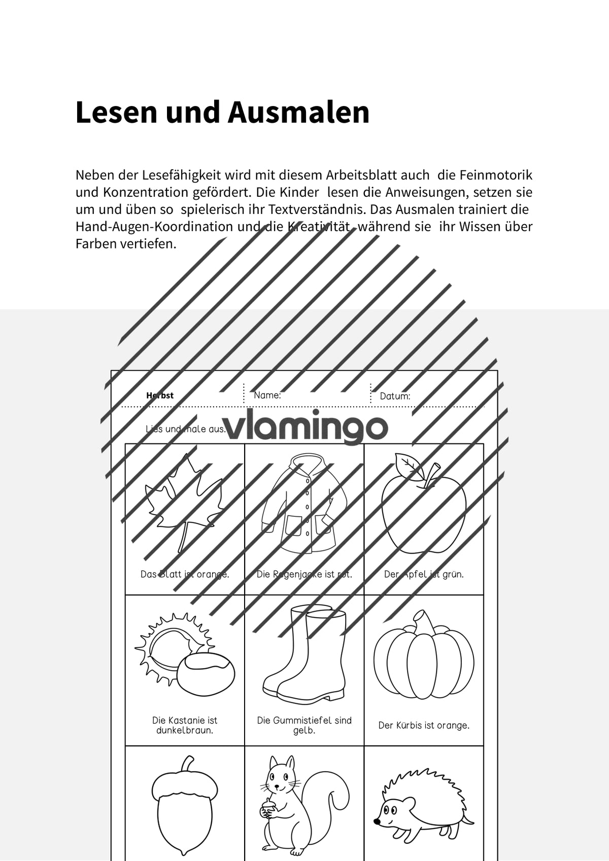 de deutsch herbst lesen und ausmalen 2 002
