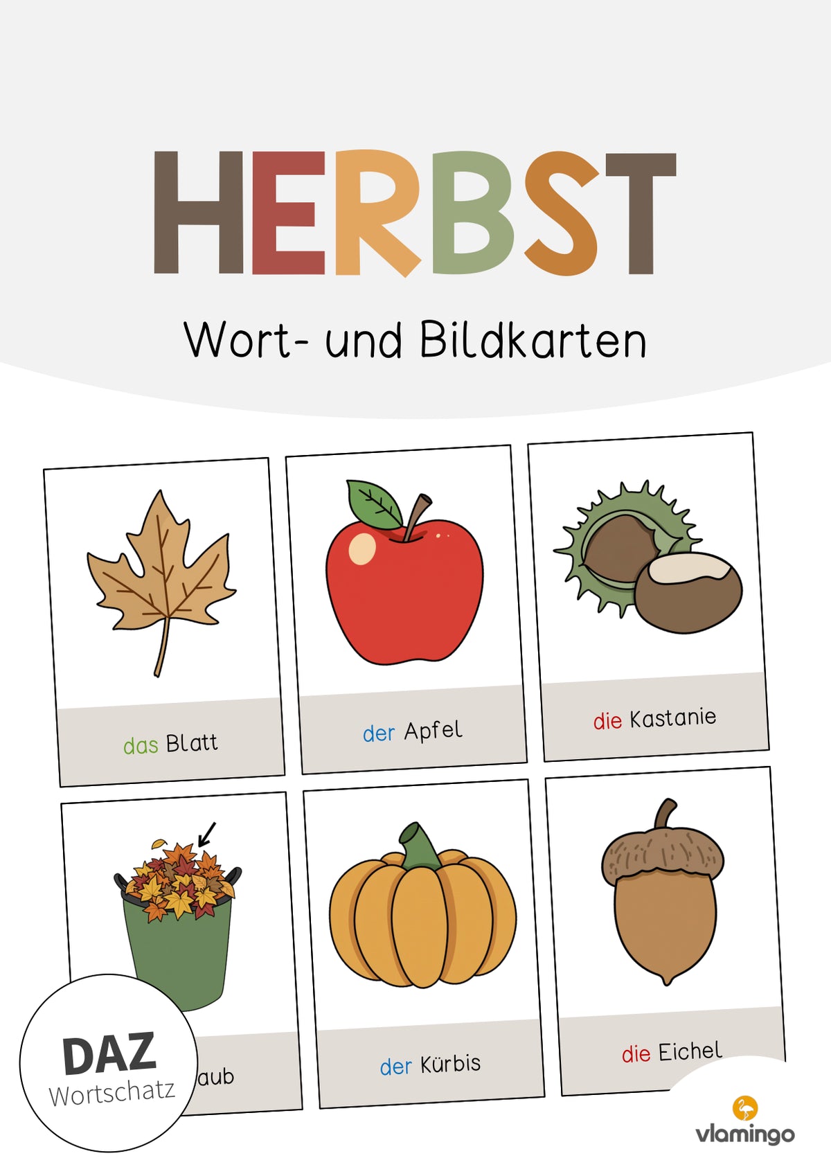de deutsch herbst wort und bildkarten 001