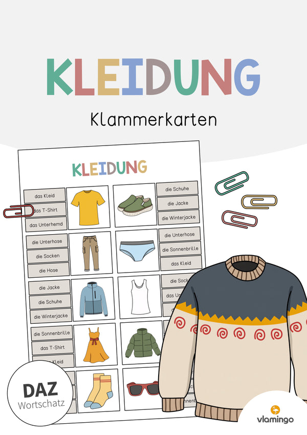 de deutsch kleidung klammerkarten 001