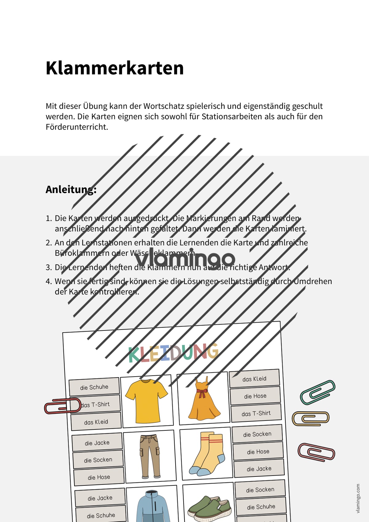 de deutsch kleidung klammerkarten 002