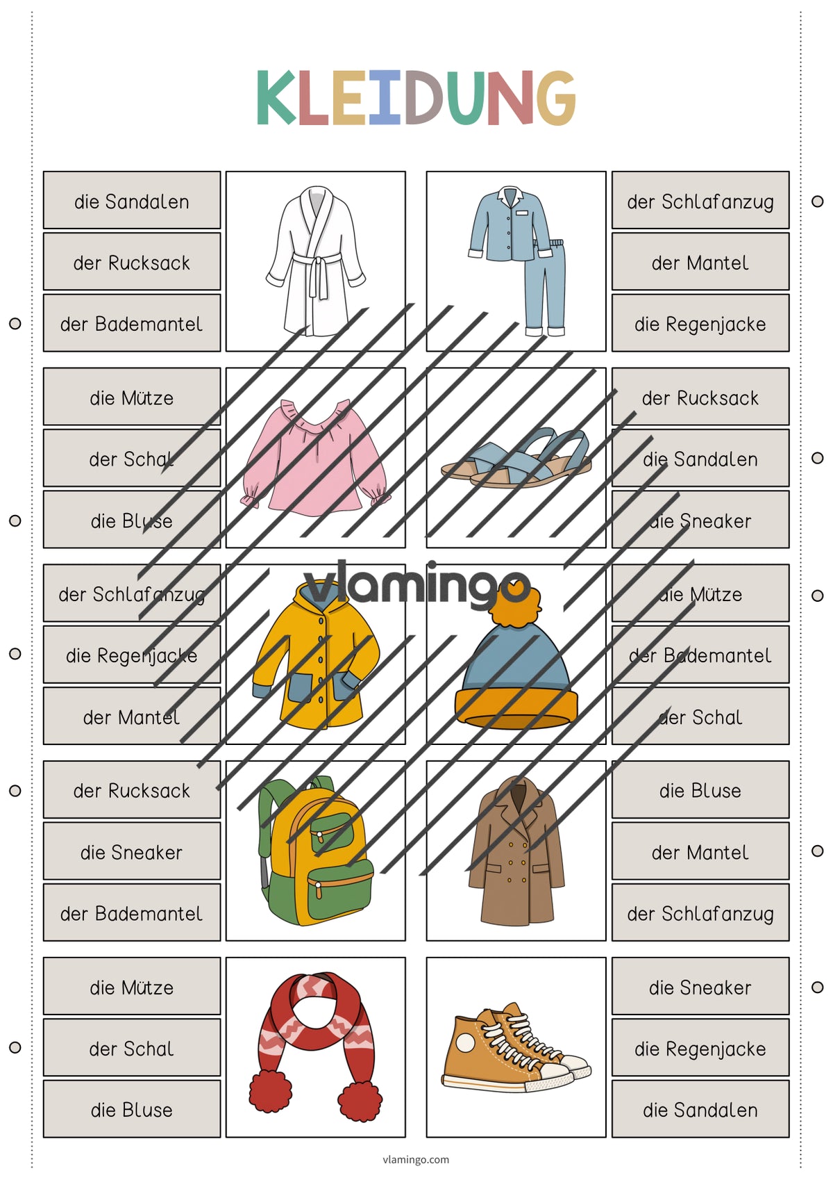 de deutsch kleidung klammerkarten 005