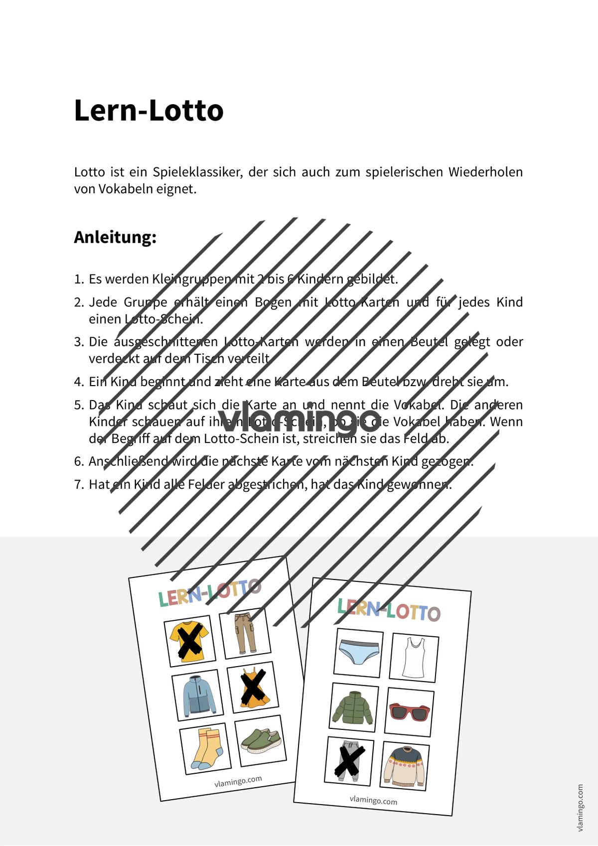 de deutsch kleidung lernlotto 002