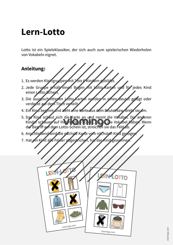 de deutsch kleidung lernlotto 002
