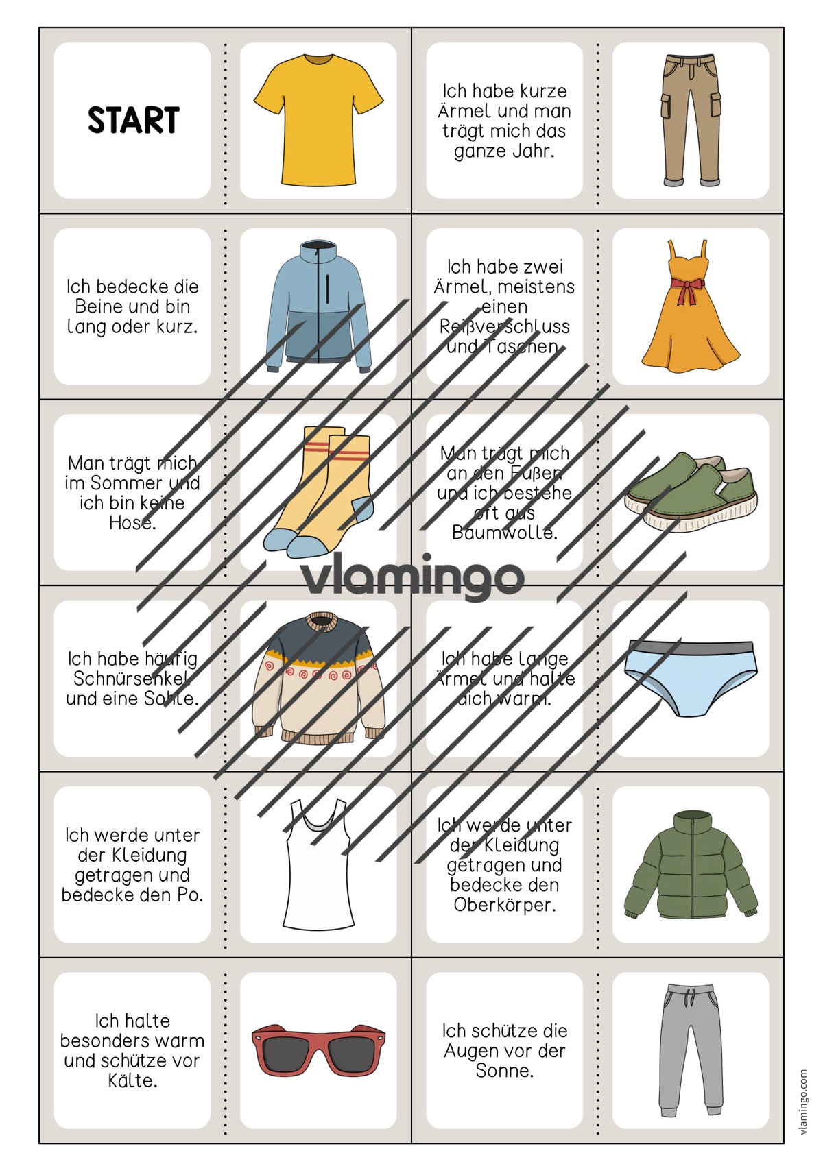 de deutsch kleidung lesedomino 003