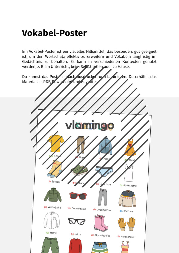 de deutsch kleidung vokabelposter 002