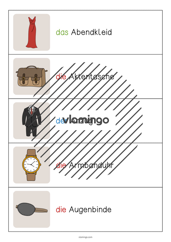 de deutsch kleidung vokabelschleichdiktat 010