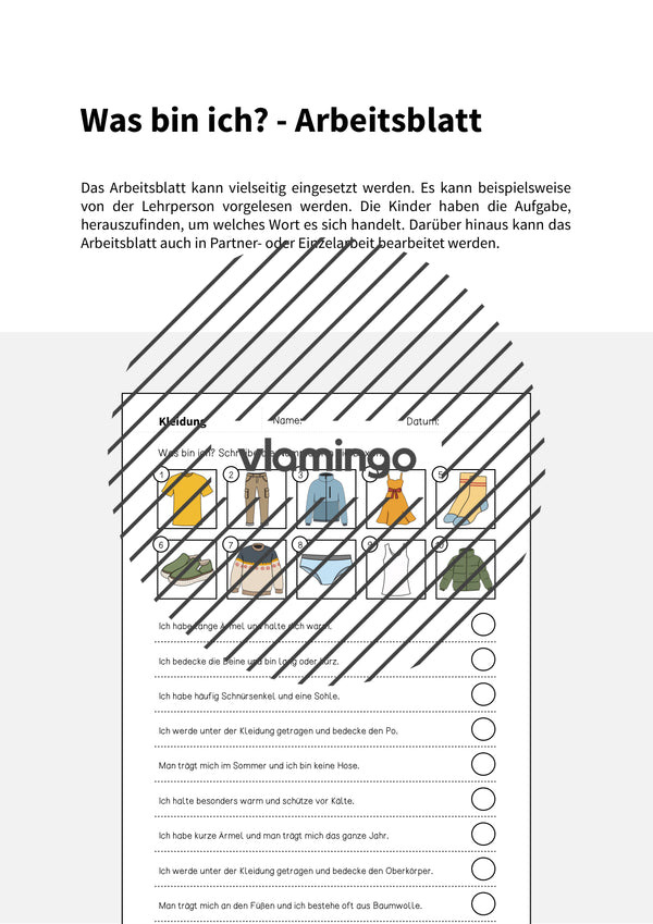 de deutsch kleidung was bin ich arbeitsblatt 002