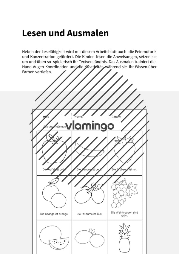 de deutsch obst lesen und ausmalen 2 002