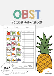 de deutsch obst vokabelarbeitsblatt 2 001