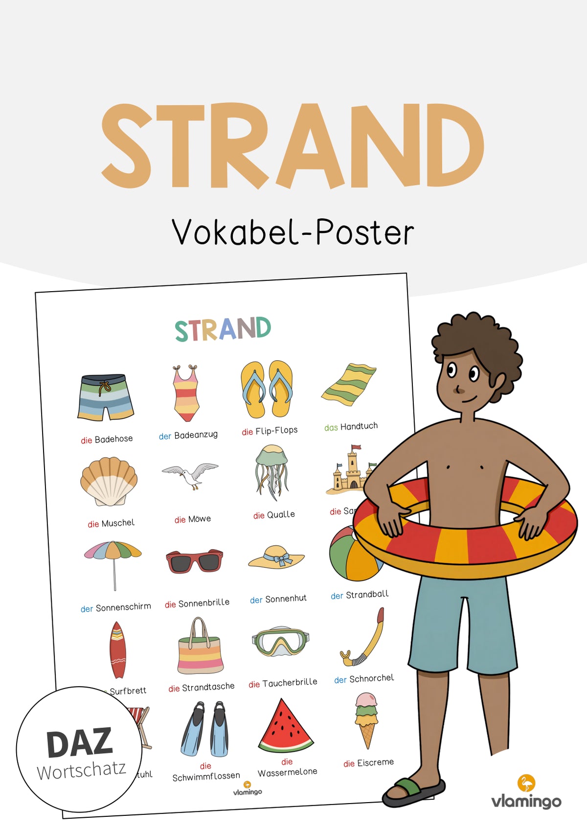 de deutsch strand vokabelposter 001