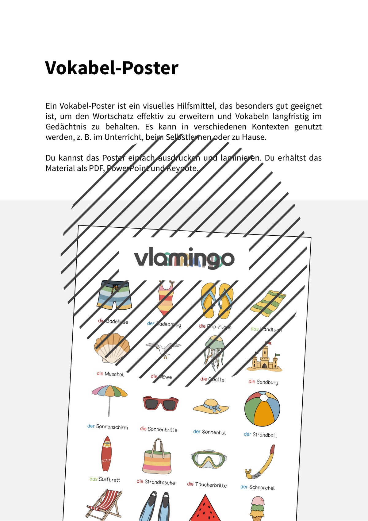 de deutsch strand vokabelposter 002