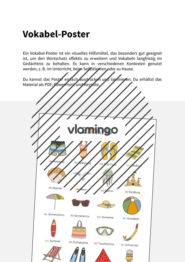 de deutsch strand vokabelposter 002
