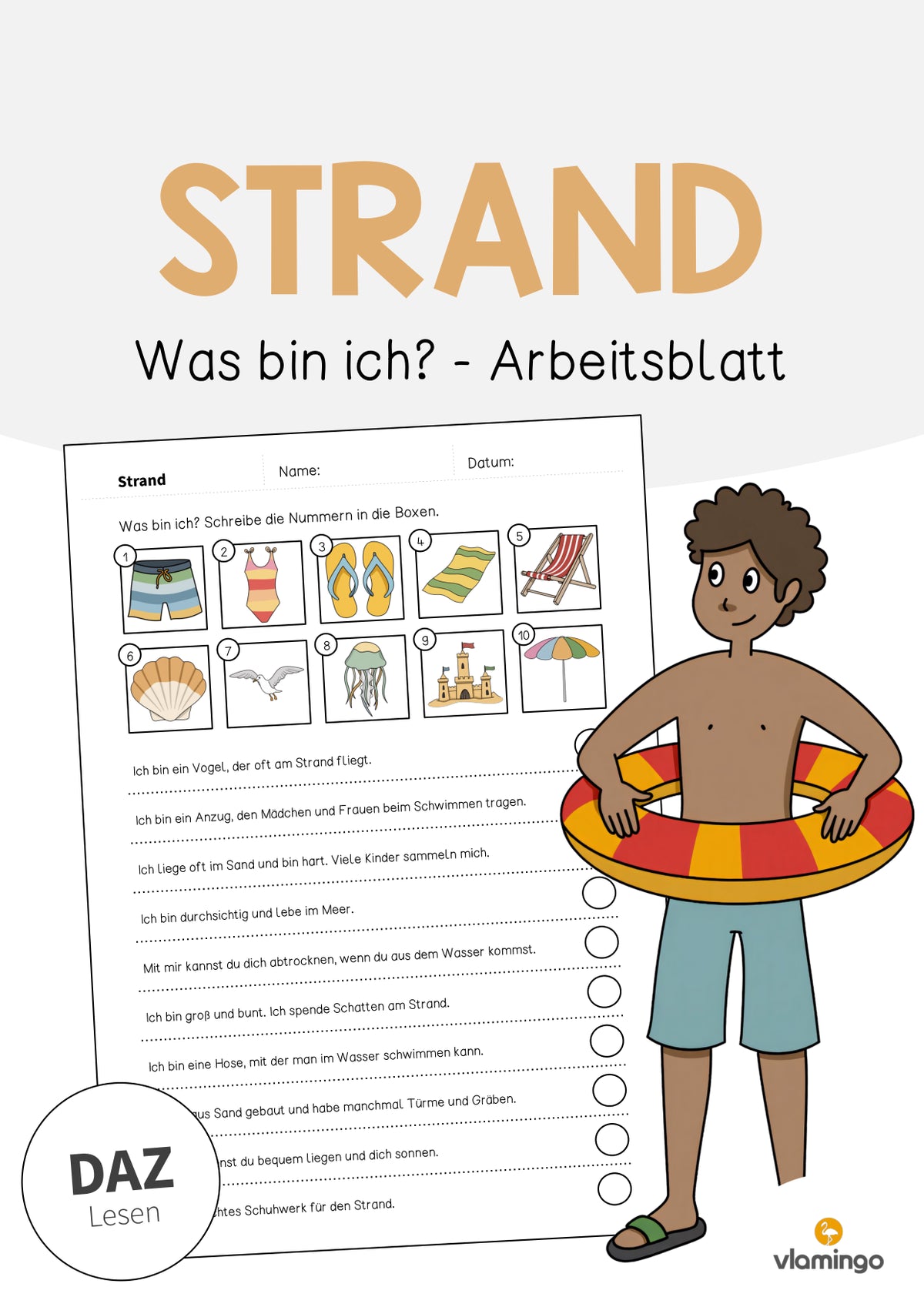 de deutsch strand was bin ich arbeitsblatt 001