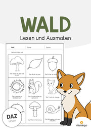 de deutsch wald lesen und ausmalen 2 001