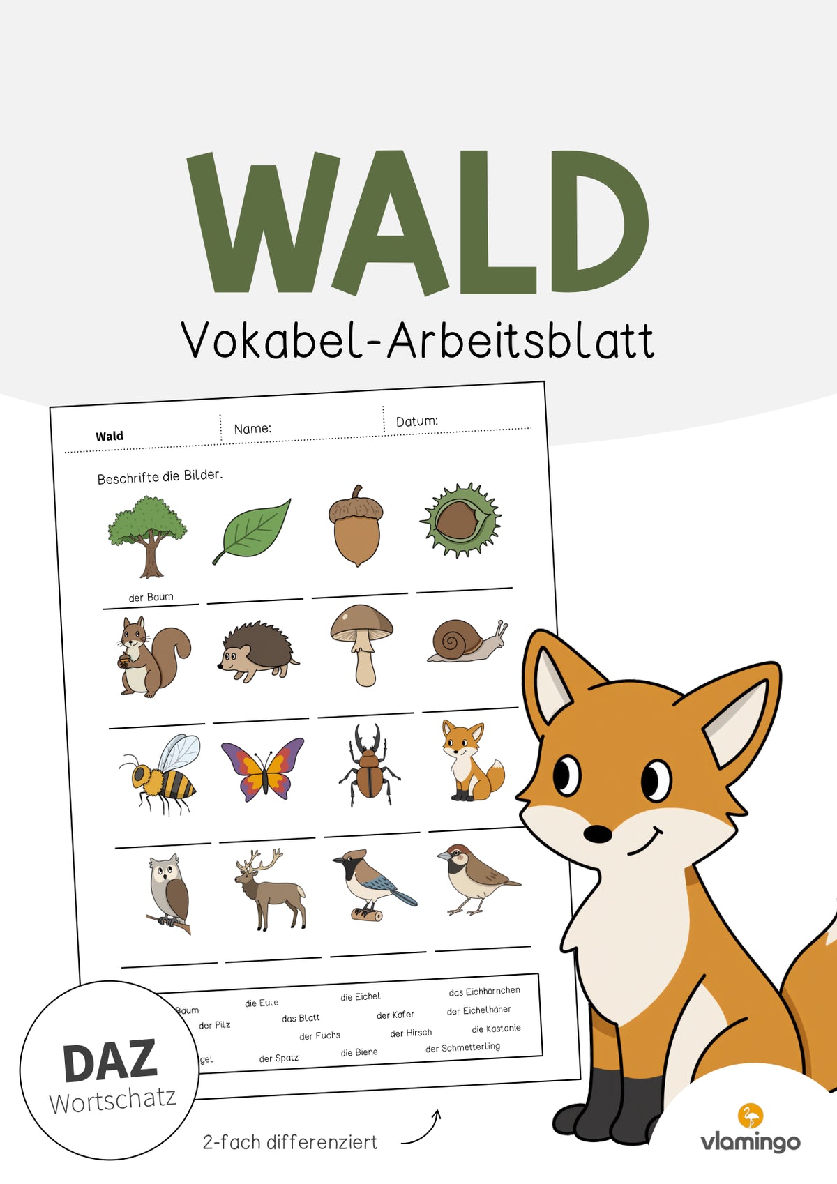 de deutsch wald vokabelarbeitsblatt 1 001