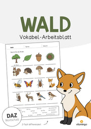 de deutsch wald vokabelarbeitsblatt 1 001