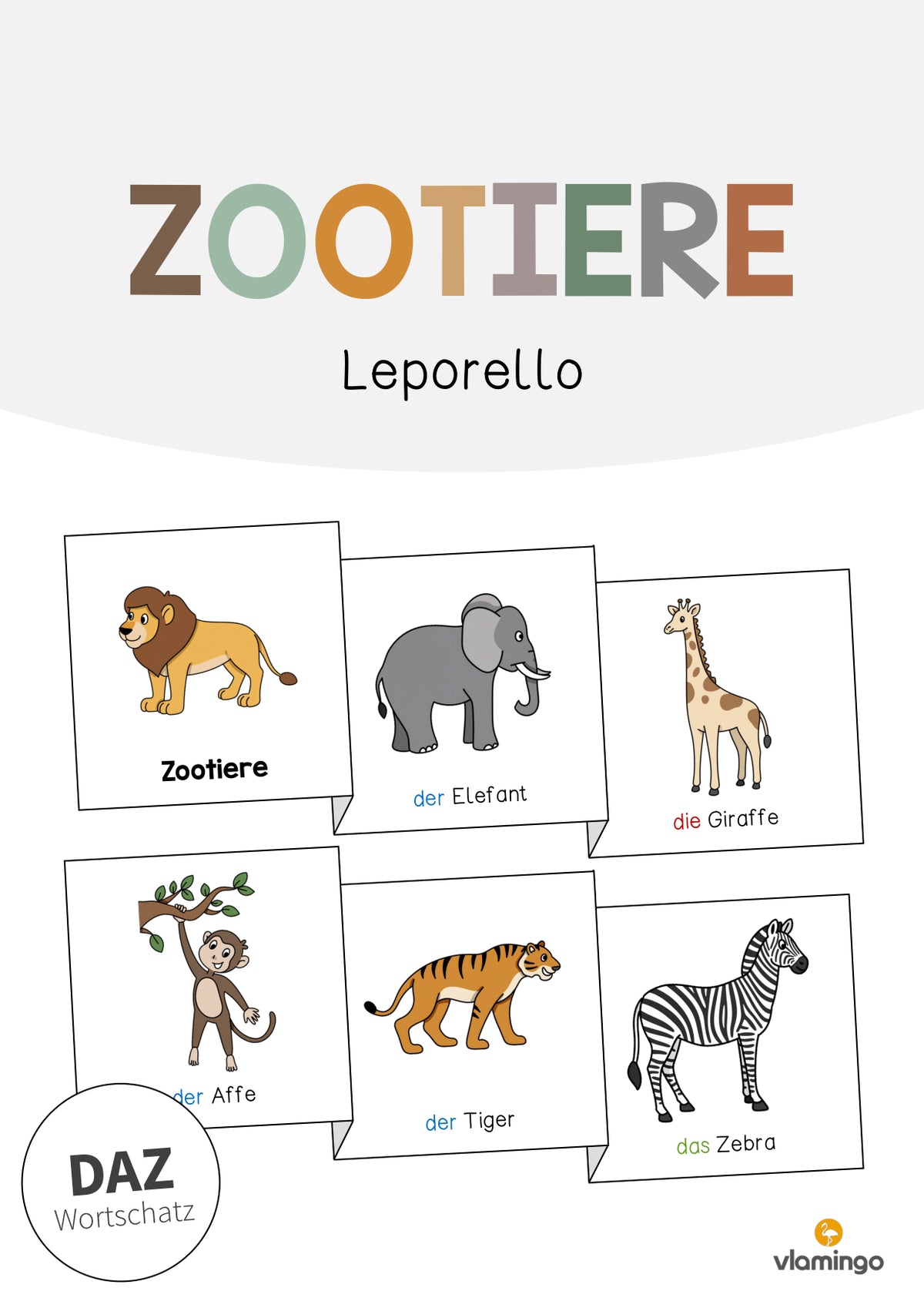 de deutsch zootiere leporello 001