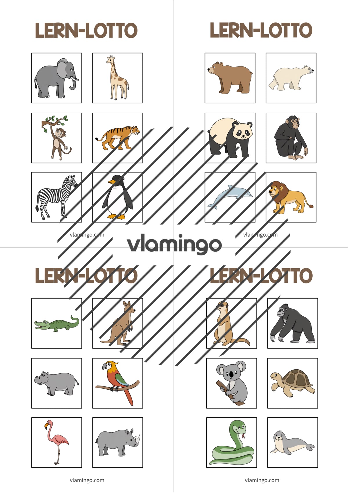 de deutsch zootiere lernlotto 004