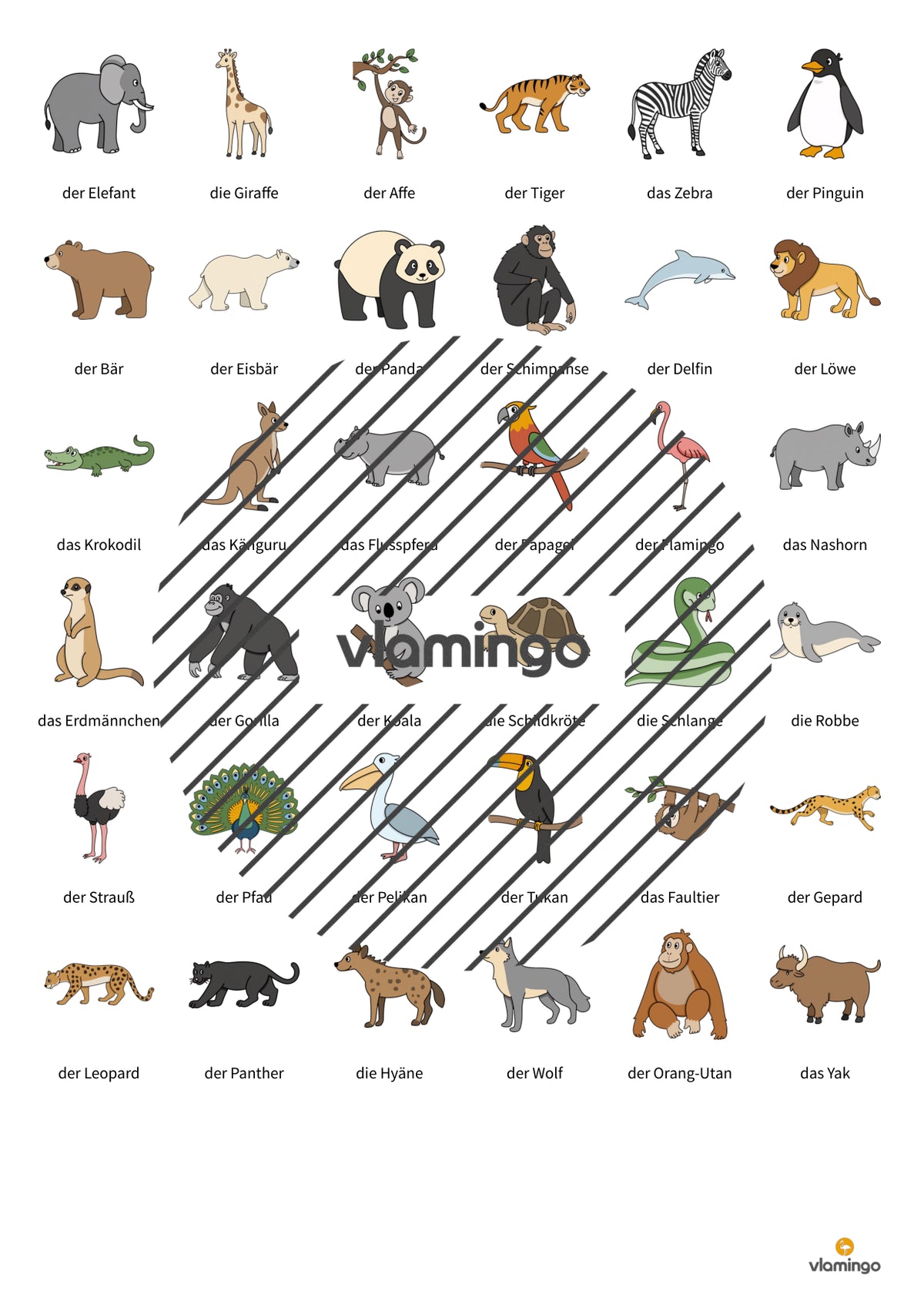 de deutsch zootiere lernlotto 006