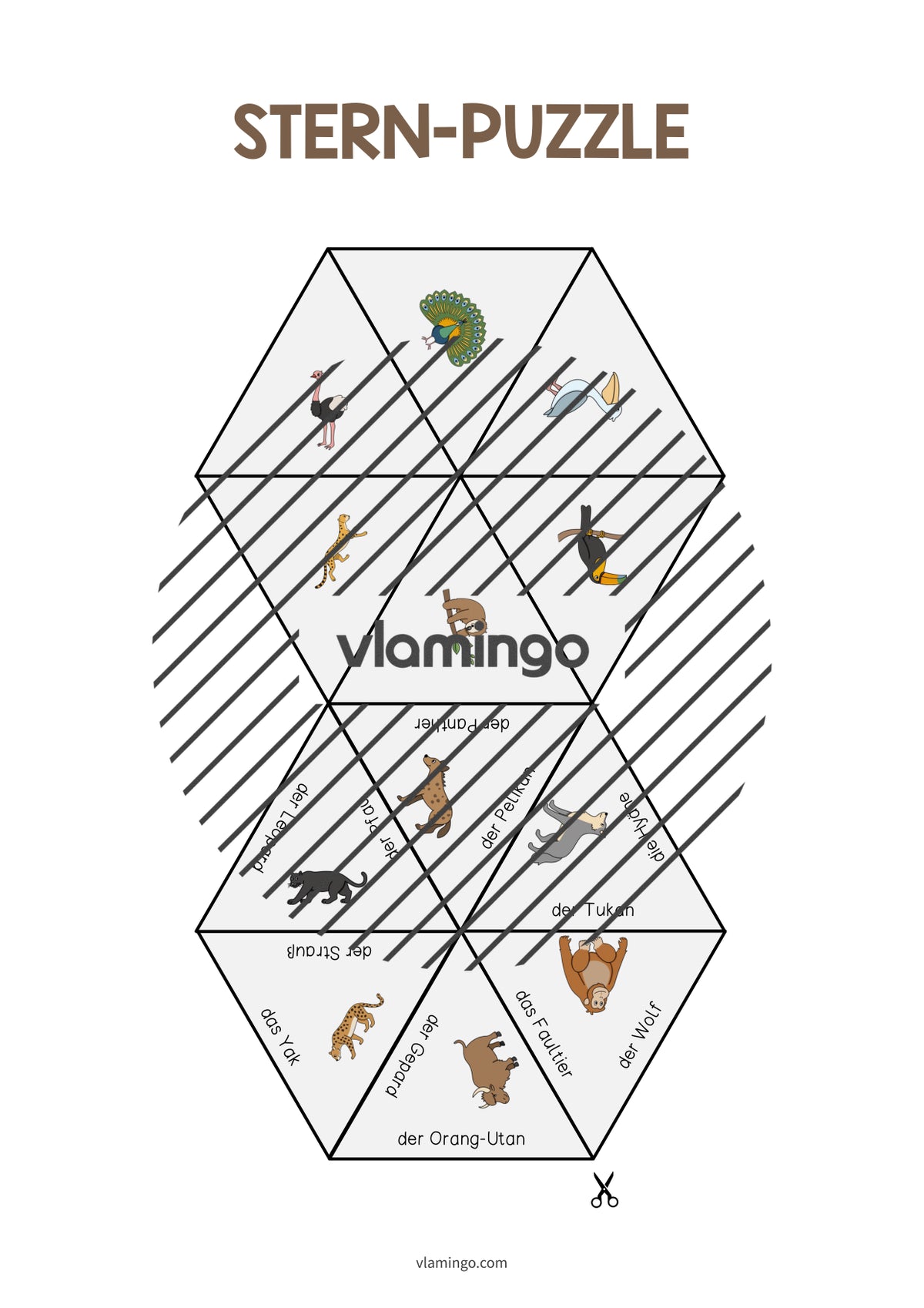 de deutsch zootiere sternpuzzle 007