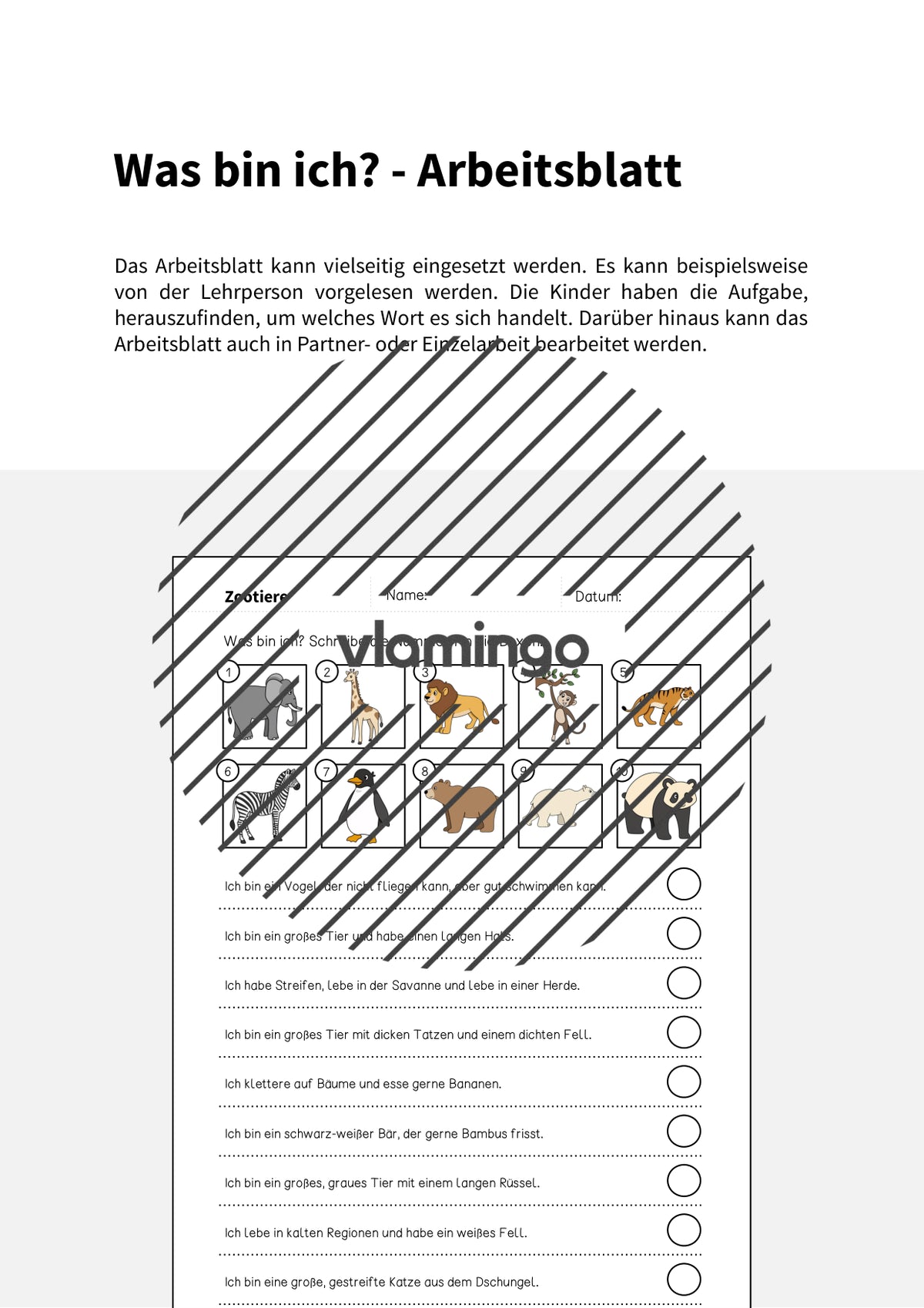 de deutsch zootiere was bin ich arbeitsblatt 002
