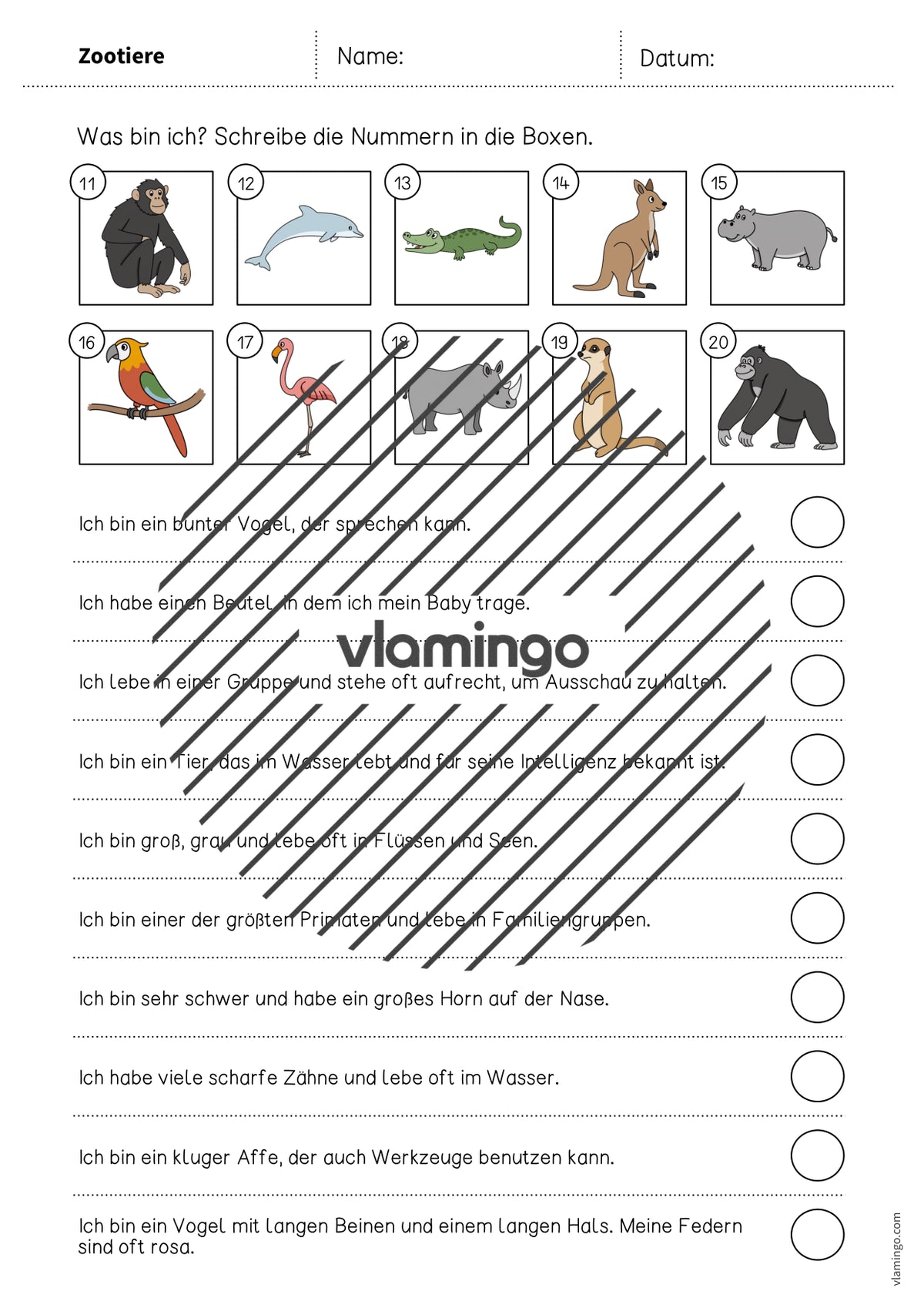 de deutsch zootiere was bin ich arbeitsblatt 004