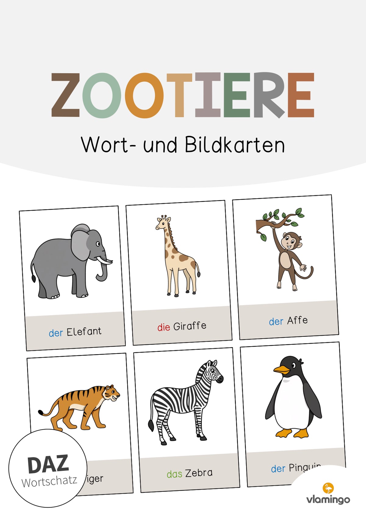 de deutsch zootiere wort und bildkarten 001