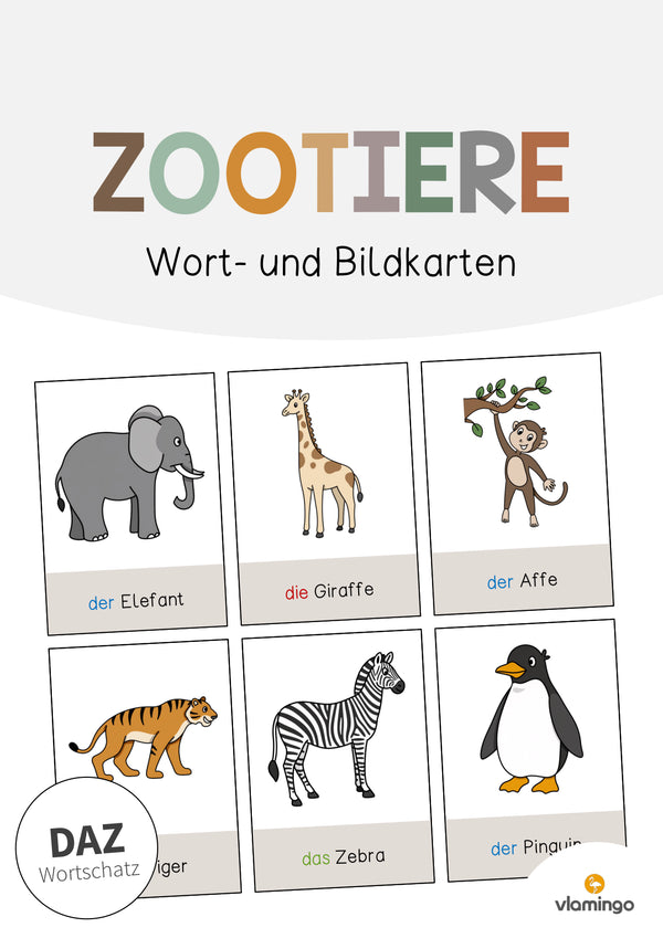 de deutsch zootiere wort und bildkarten 001