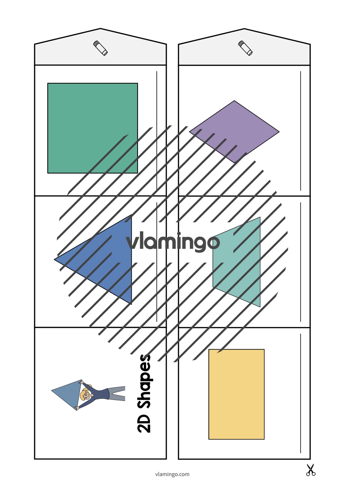 de englisch 2d shapes accordion fold 009