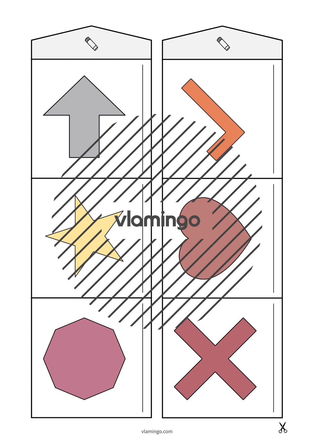 de englisch 2d shapes accordion fold 011