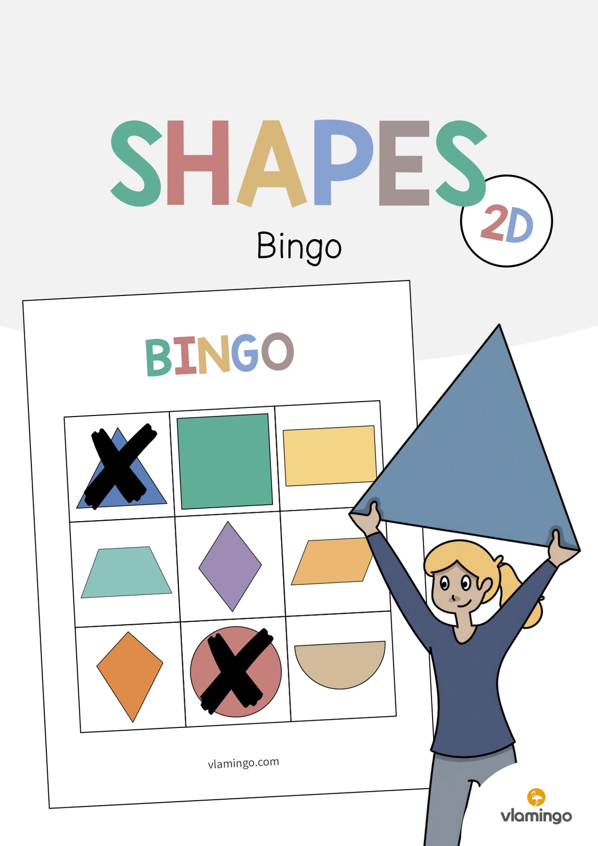 de englisch 2d shapes bingo 001