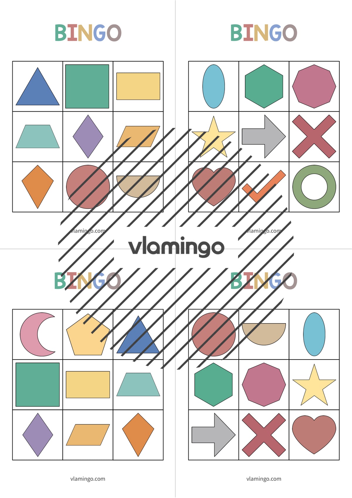 de englisch 2d shapes bingo 005