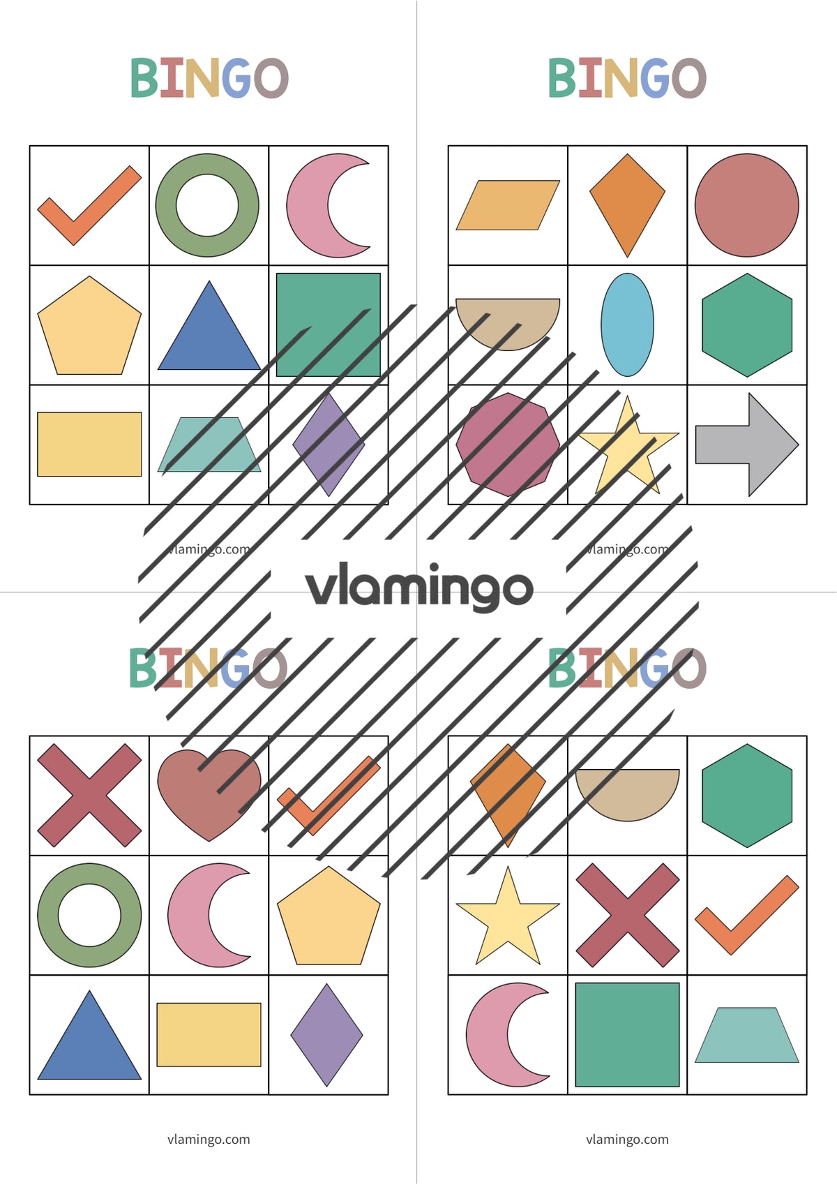de englisch 2d shapes bingo 006
