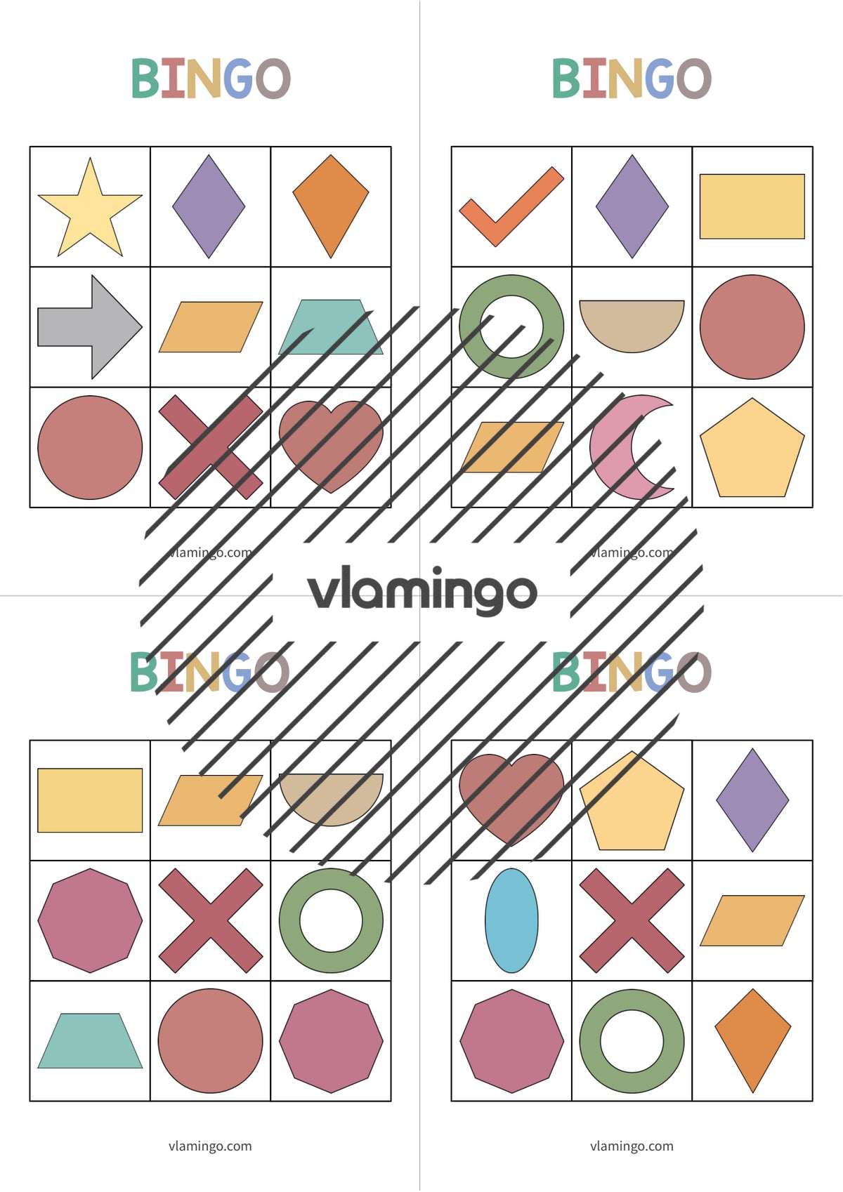 de englisch 2d shapes bingo 008