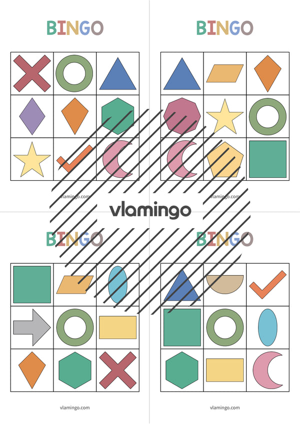 de englisch 2d shapes bingo 011