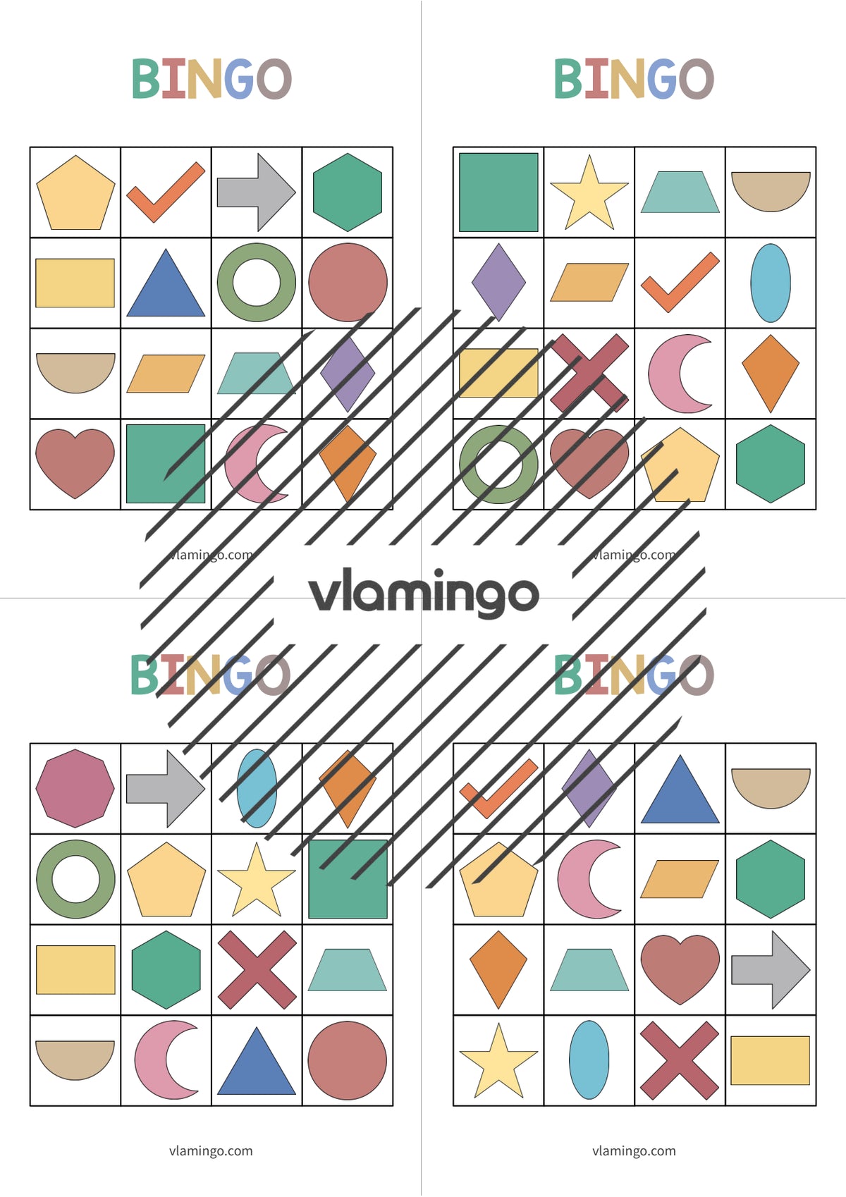 de englisch 2d shapes bingo 014