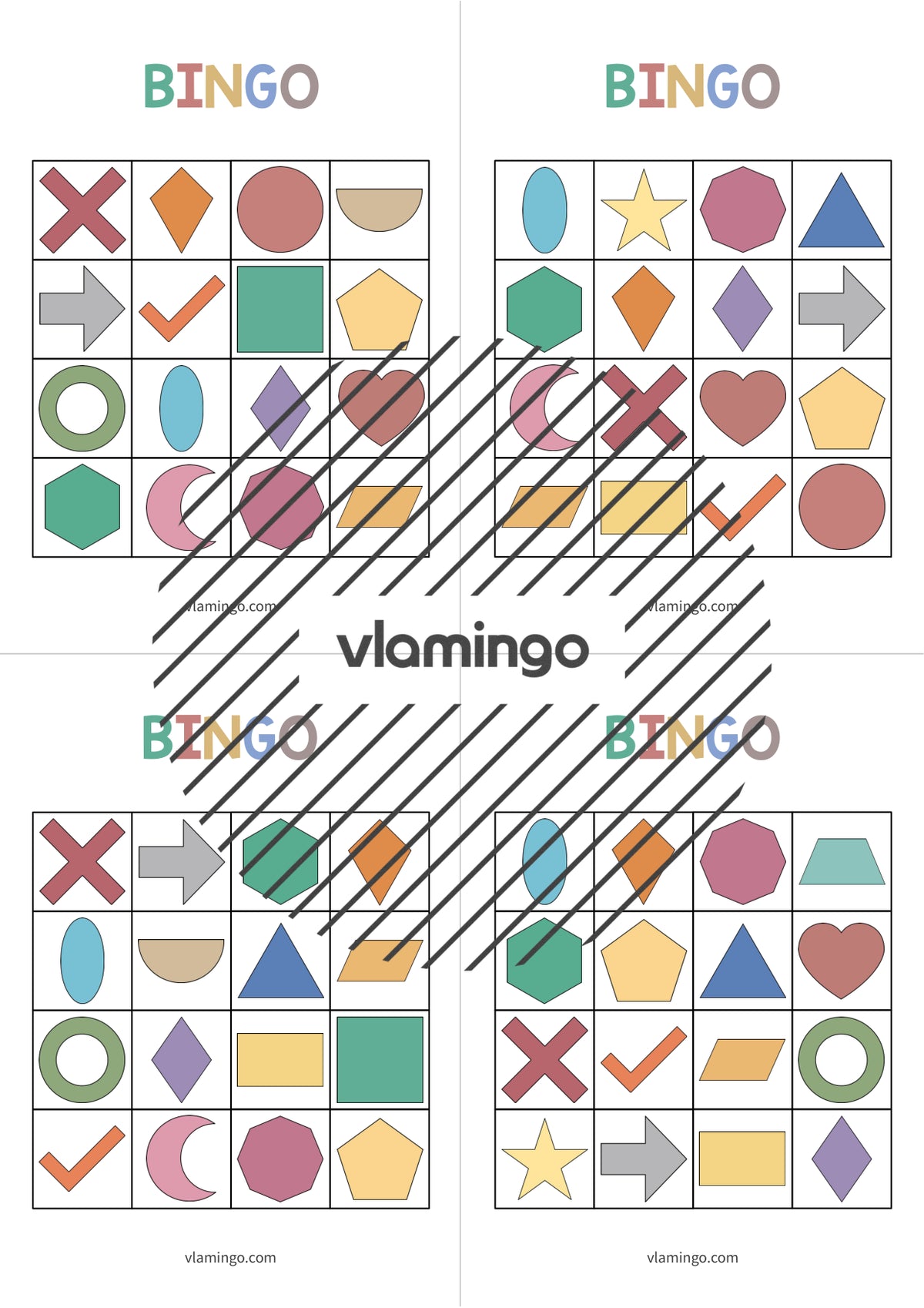 de englisch 2d shapes bingo 015
