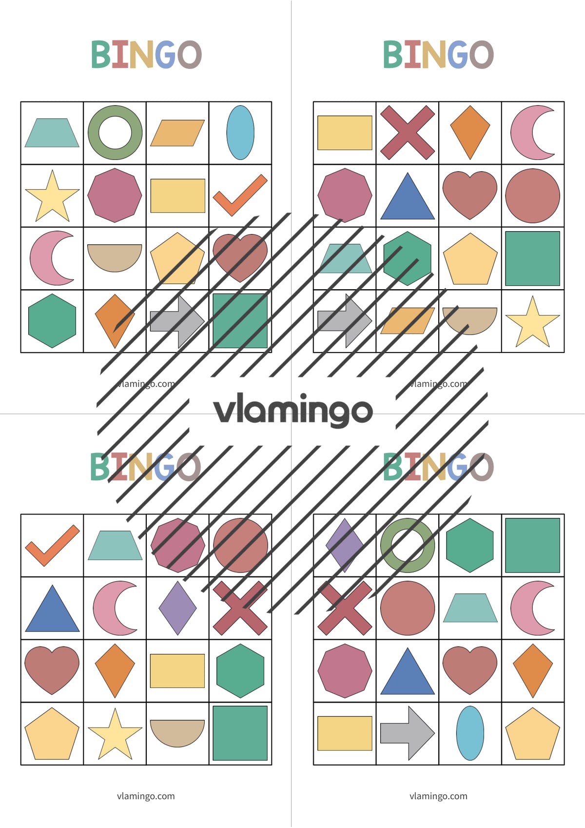 de englisch 2d shapes bingo 020