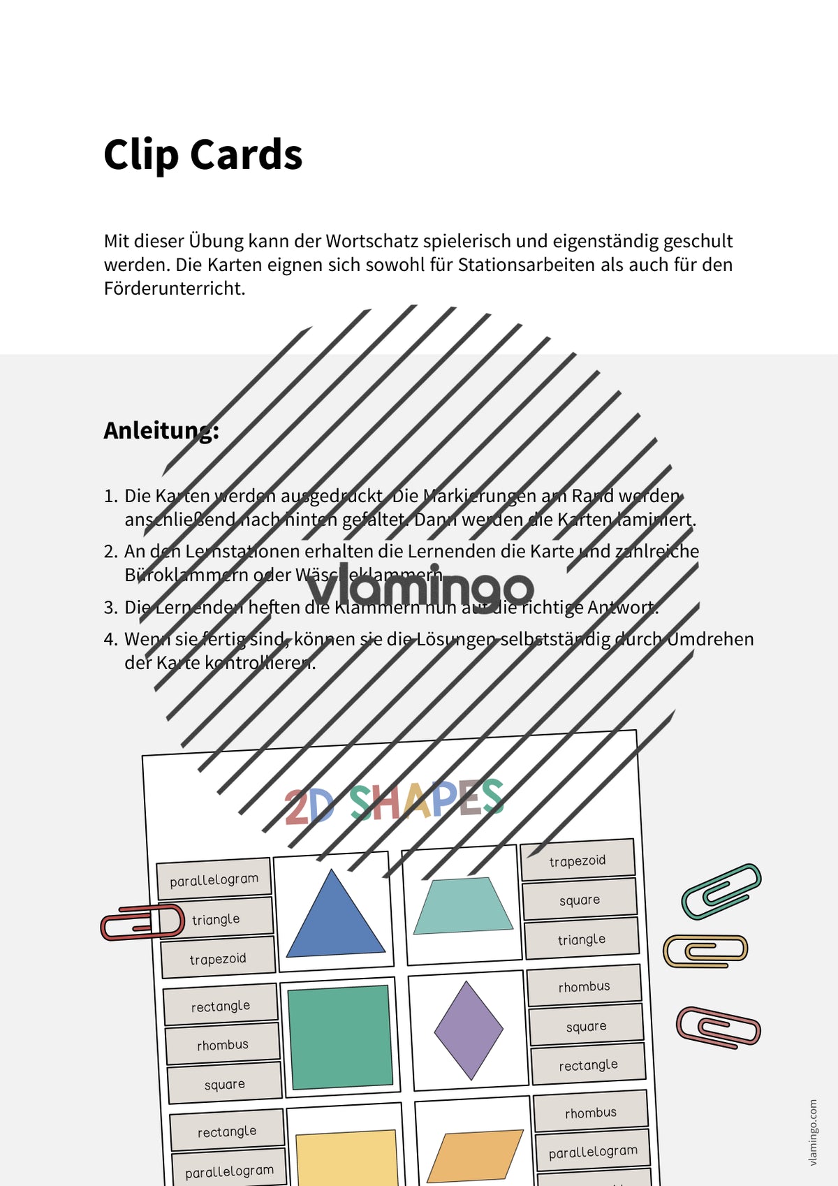 de englisch 2d shapes clip cards 002