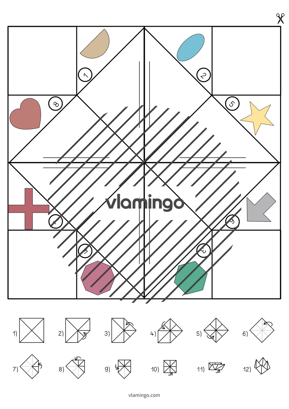 de englisch 2d shapes cootie catcher 010